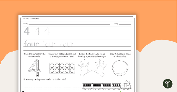 Go to Number Worksheet - 4 teaching resource