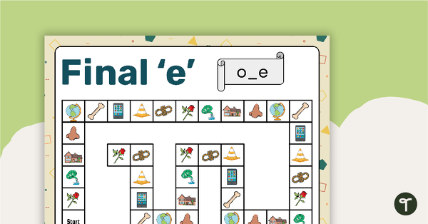 Go to Final 'e' Board Game - O_E teaching resource