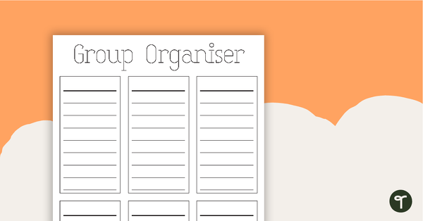 Go to Groups Organiser Chart - BW teaching resource