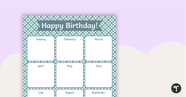 Go to Green Tartan - Happy Birthday Chart teaching resource