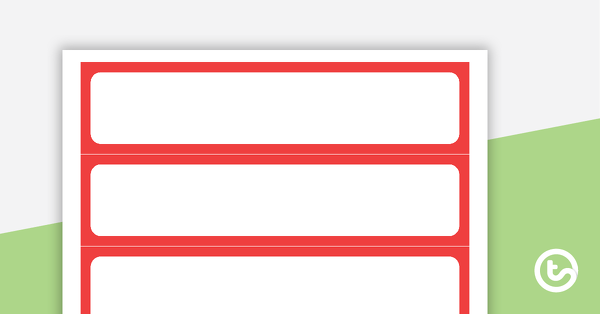 Go to Plain Red - Tray Labels teaching resource