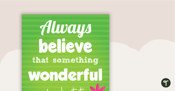 Go to Something Wonderful Poster teaching resource