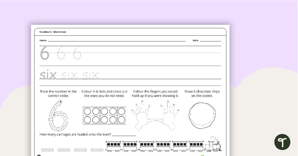 Go to Number Worksheet - 6 teaching resource