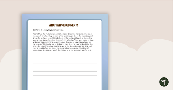 Go to What Happened Next? – Cinderella Writing Template teaching resource