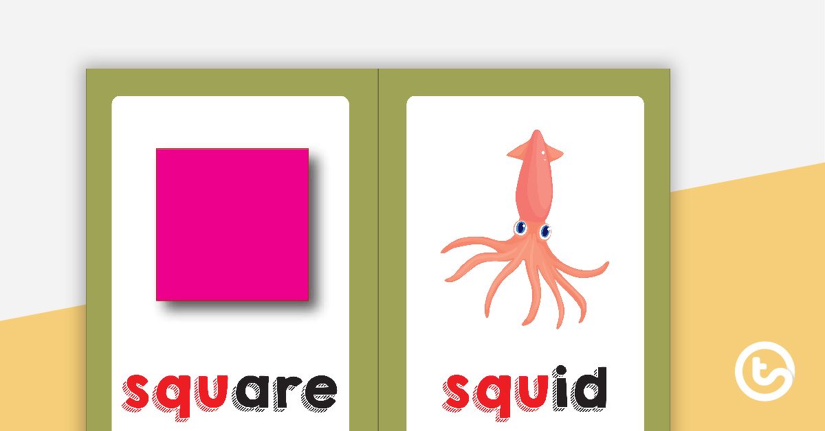 Squ Blend Flashcards teaching-resource