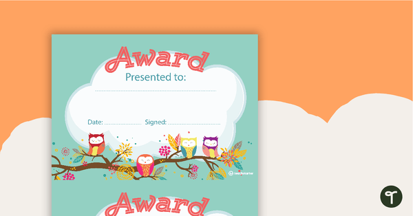 Go to Owls - Award Certificate teaching resource