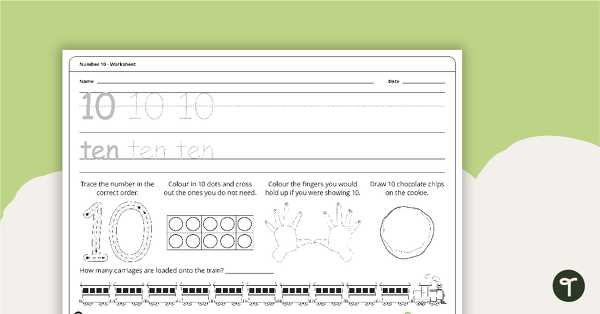 Go to Number Worksheet - 10 teaching resource