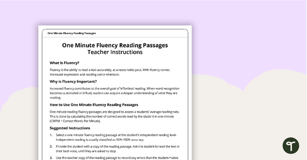 Go to Fluency Reading Passages (Year 2) teaching resource