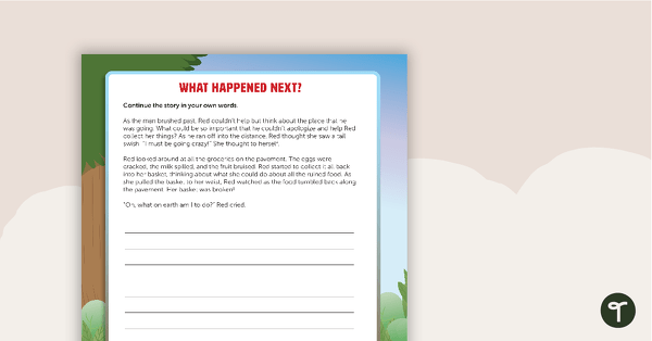 Go to What Happened Next? – Little Red Riding Hood Writing Template teaching resource