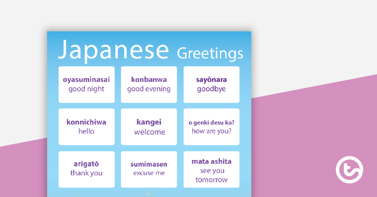 Greetings - Japanese Language Poster teaching-resource