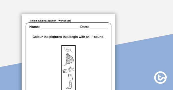 Go to Initial Sound Recognition Worksheet (Lower Case) – Letter l teaching resource