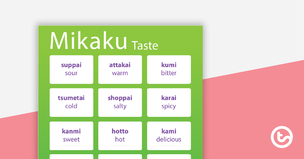 Taste - Japanese Language Poster teaching-resource