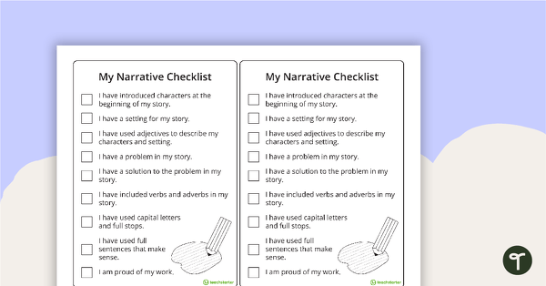 Go to Narrative Writing Checklist Pack teaching resource