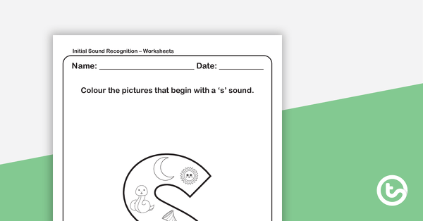 Go to Initial Sound Recognition Worksheet (Lower Case) – Letter s teaching resource