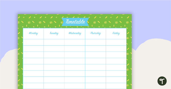 Go to Calculator Pattern - Weekly Timetable teaching resource