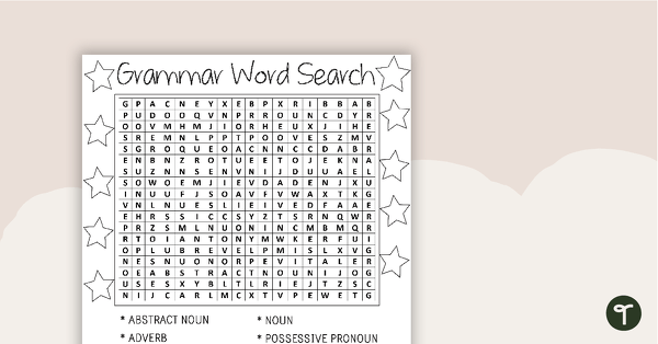 Go to Grammar Word Search with Solution teaching resource