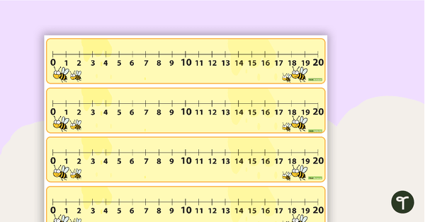 Go to Number Line 0-20 - Bees teaching resource