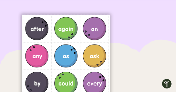 Go to Bowling Game - Dolch First Grade Sight Words teaching resource