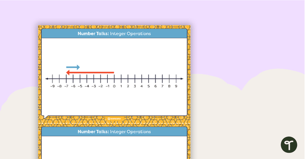 Go to Number Talks - Integer Operations Task Cards teaching resource