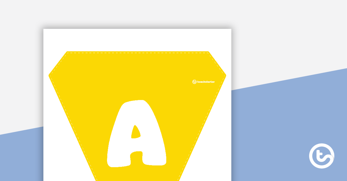 Plain Yellow - Letters and Number Bunting teaching-resource