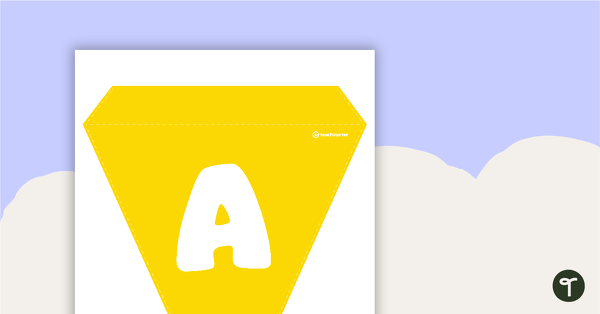 Go to Plain Yellow - Letters and Number Bunting teaching resource