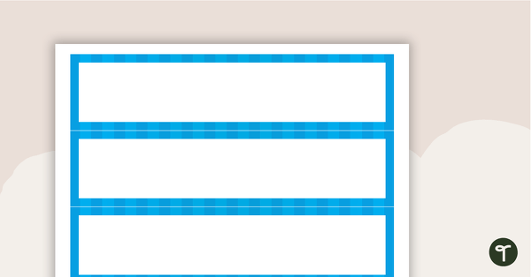 Go to Blue Stripes - Tray Labels teaching resource