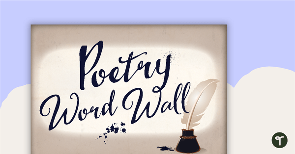 Go to Poetry Word Wall teaching resource