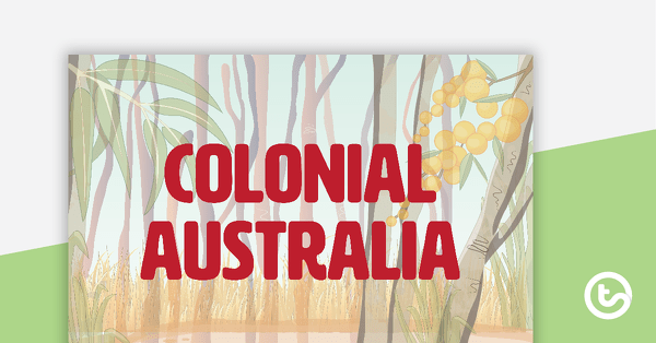 Go to Colonial Australia - History Word Wall Vocabulary teaching resource