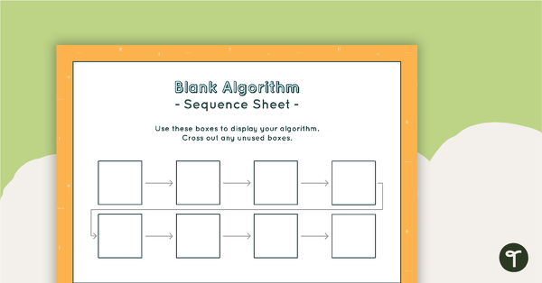 Go to 8-Step Algorithm Sequence Sheet - Lower Primary teaching resource