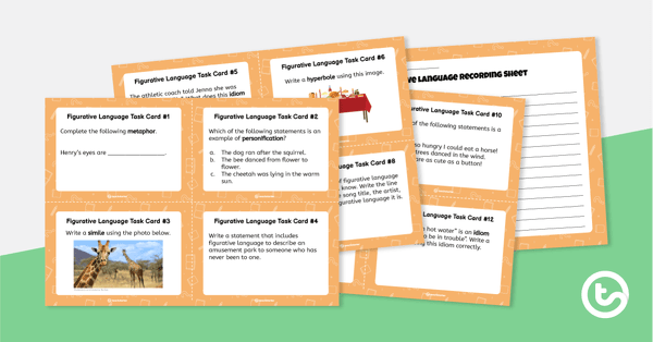 Go to Figurative Language Task Cards teaching resource