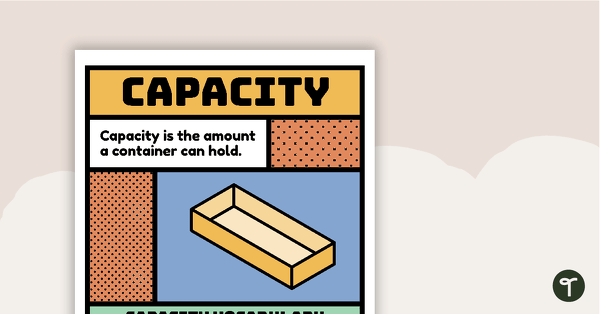 Go to Capacity Vocabulary Poster teaching resource