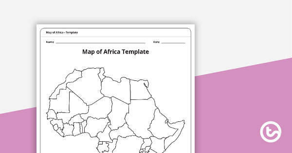 Go to Blank Map of Africa - Template teaching resource