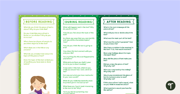 Go to Before, During and After Reading Non-Fiction - Question Prompts teaching resource