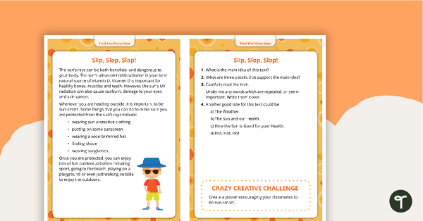 Go to Comprehension Task Cards - Finding The Main Idea teaching resource