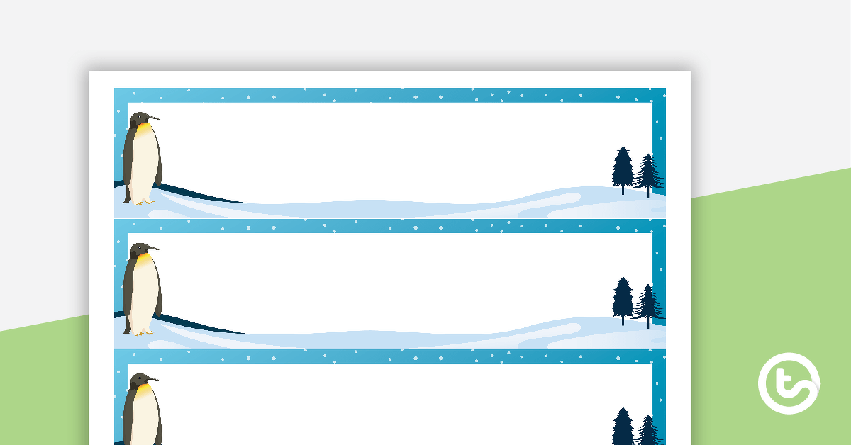 Penguin - Tray Labels teaching-resource