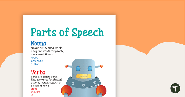 Go to Parts of Speech Poster teaching resource