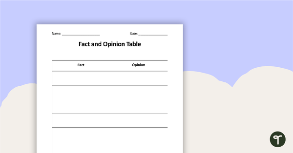 Go to Fact or Opinion - Sentence Sort Worksheet teaching resource