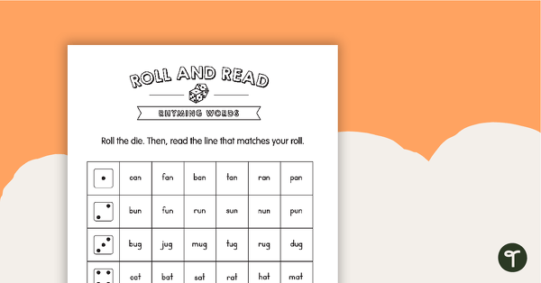 Go to Roll and Read – Rhyming Words teaching resource