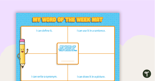 Go to My Word of the Week Mat teaching resource