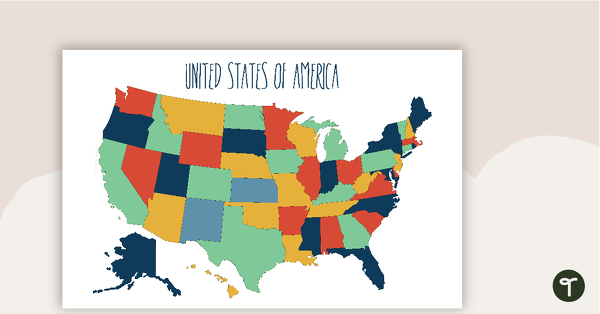 Go to Map of The United States - Labeling Activity teaching resource