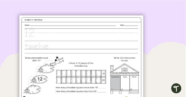 Go to Number 12 - Worksheet teaching resource