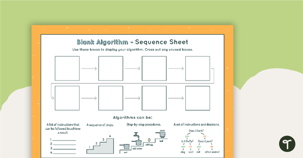 Go to 8-Step Algorithm Sequence Sheet - Middle Primary teaching resource