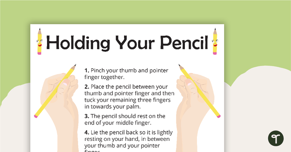 Go to Holding Your Pencil Poster teaching resource