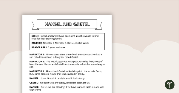 Go to Readers' Theatre Script - Hansel and Gretel teaching resource