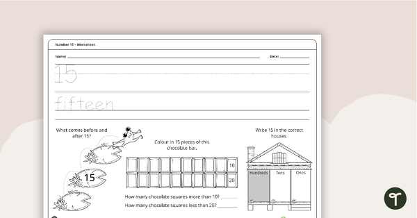 Go to Number 15 - Worksheet teaching resource