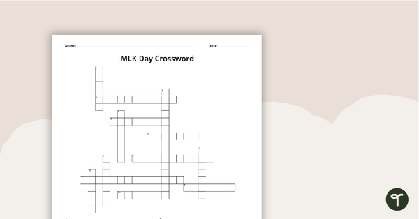 Go to MLK Day Crossword teaching resource