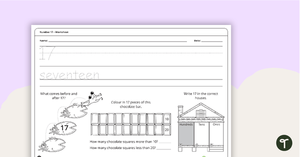 Go to Number 17 - Worksheet teaching resource