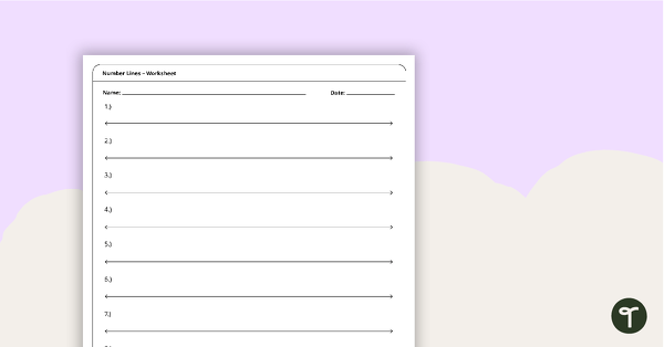 Go to Open Number Lines - Portrait teaching resource