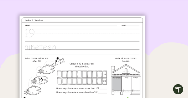 Go to Number 19 - Worksheet teaching resource