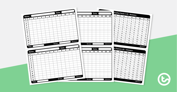 Go to Multiplication Grid – Worksheet teaching resource